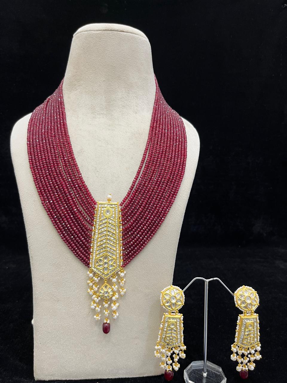 Gold Diamond polki long tai set